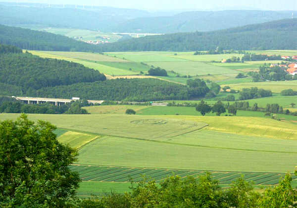 Felsberg, Germany crop circle, aerial photo 3