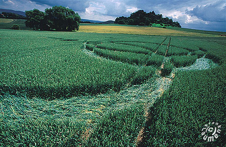 Gudensberg, Germany crop circle, aerial photo 2