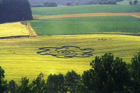 Zueschen, Germany crop circle, aerial photo 3