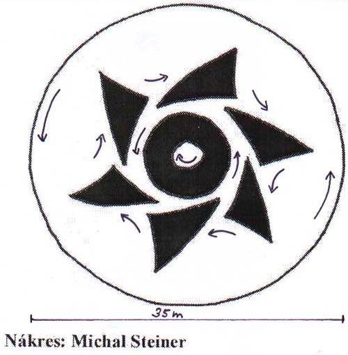 Zavlekov, Czech Republic crop circle, aerial photo 4