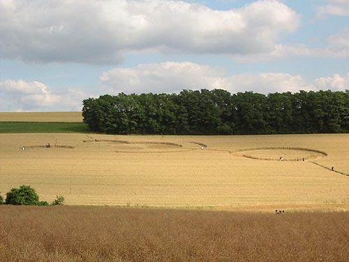 Waldwisse, France crop circle, aerial photo 2