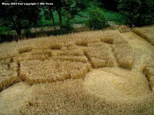 Kietrzem, Poland crop circle, aerial photo 12