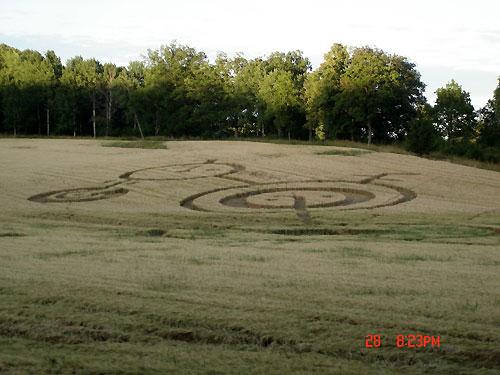 Sweden Tystberga (Smiley), Sweden crop circle, aerial photo 3