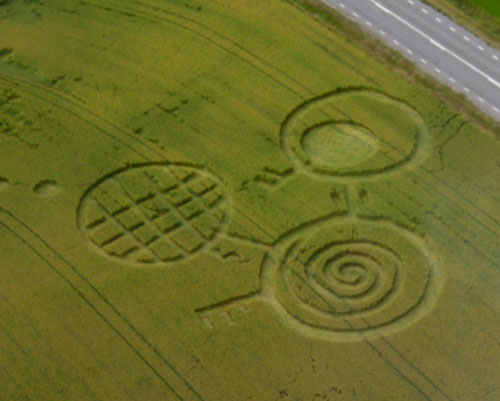 Sweden Tystberga (Smiley), Sweden crop circle, aerial photo 12