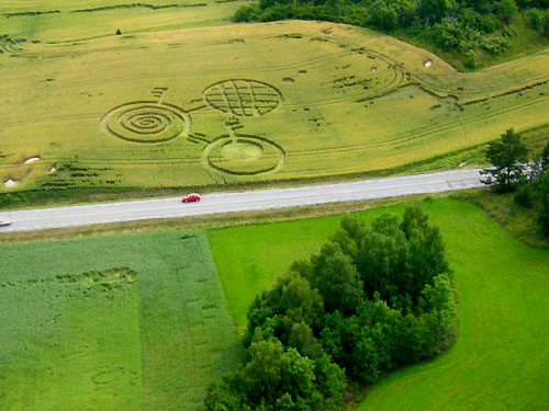 Sweden Tystberga (Smiley), Sweden crop circle, aerial photo 14