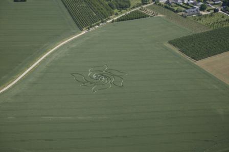 Belgian formation was, Belgium crop circle, aerial photo 22