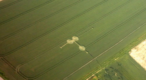 (first formation, Vrhovljan, Croatia crop circle, aerial photo 2
