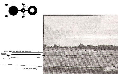 Full disclosure: made by Greenpeace, France crop circle, aerial photo 9