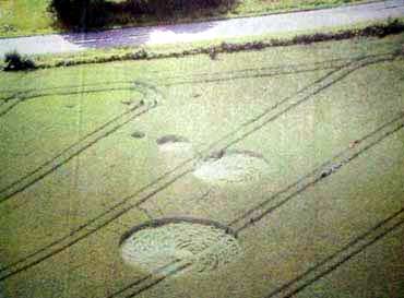 Full disclosure: made by Greenpeace, France crop circle, aerial photo 11
