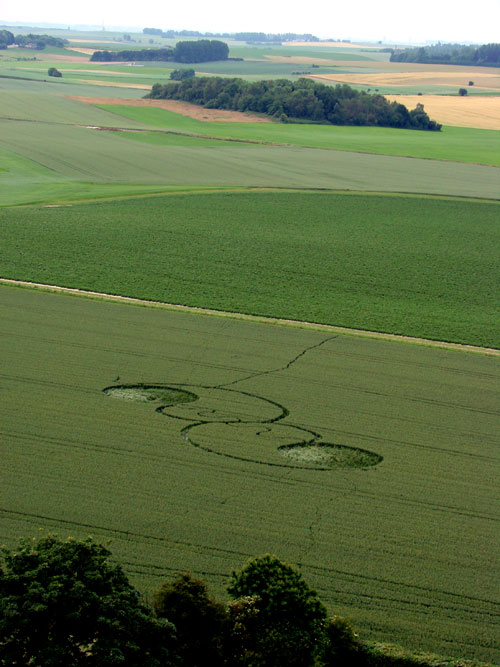 Genval, Belgium crop circle, aerial photo 16