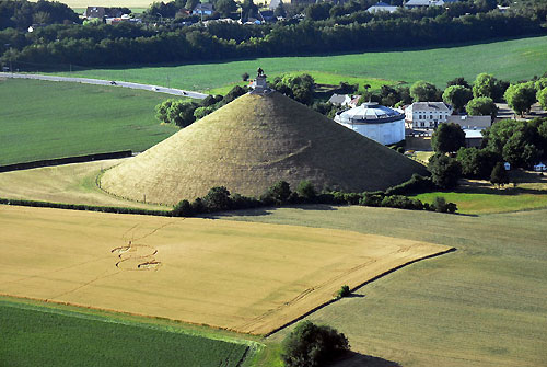 Genval, Belgium crop circle, aerial photo 14