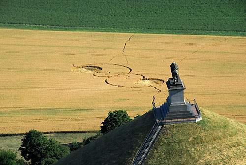 Genval, Belgium crop circle, aerial photo 15