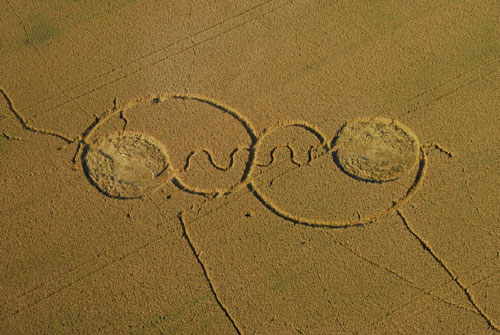 Genval, Belgium crop circle, aerial photo 13