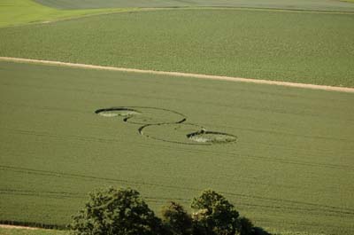 Genval, Belgium crop circle, aerial photo 17