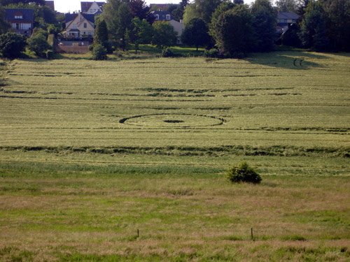 Genval, Belgium crop circle, aerial photo 7