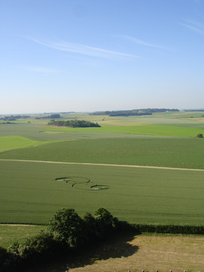 Genval, Belgium crop circle, aerial photo 29
