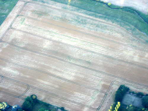 Genval, Belgium crop circle, aerial photo 11