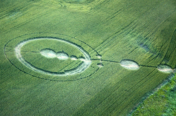 Crop pattern at Off County Road #7, MN, USA crop circle, aerial photo 6