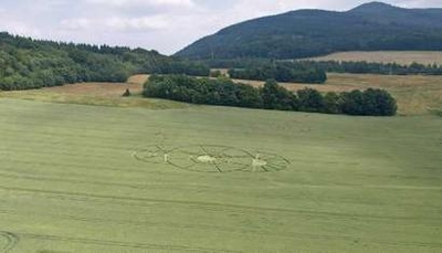 Liberec, Nr Prague, Czech Republic crop circle, aerial photo 4