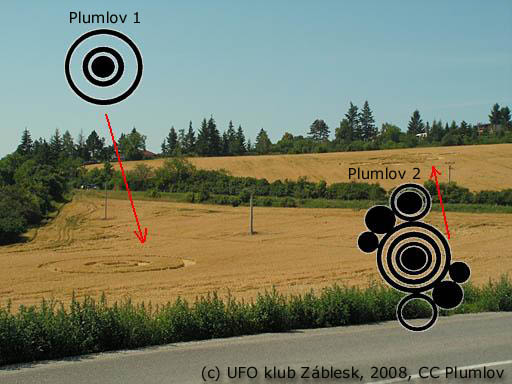 U Lázničků” at the Plumlov dam, Czech Republic crop circle, aerial photo 2