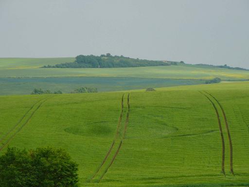 Sailly-Achâtel, France crop circle, aerial photo 2