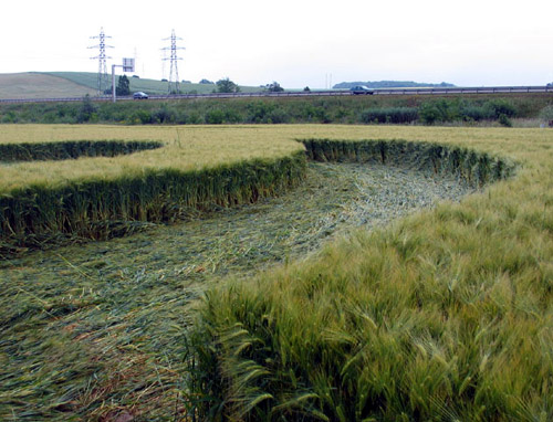 à Marly, nr Metz (57), France crop circle, aerial photo 13