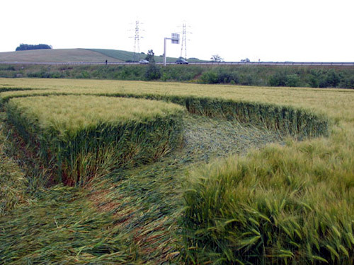 à Marly, nr Metz (57), France crop circle, aerial photo 14
