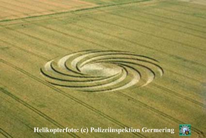 Wyler, Nordrhein-Westfalen, Germany crop circle, aerial photo 3