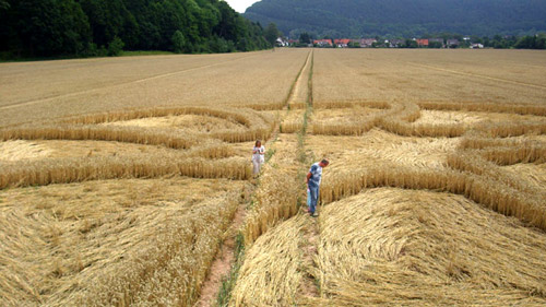 Hausen/Hann, Germany crop circle, aerial photo 4