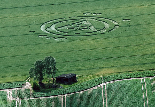 Secklendorf, Niedersachsen (Lower Saxony), Germany crop circle, aerial photo 2