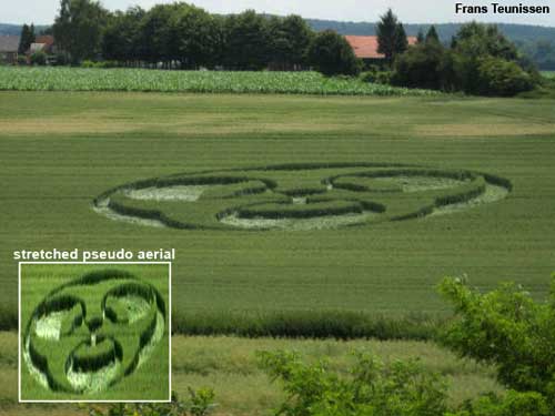 Wyler, Nordrhein-Westfalen, Germany crop circle, aerial photo 14