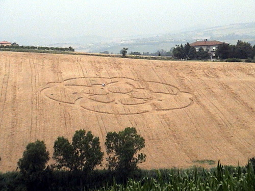 Ancona, Italy crop circle, aerial photo 2