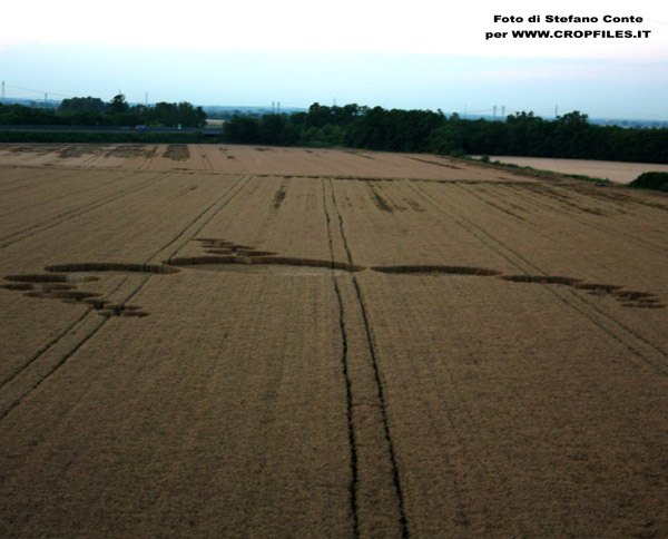 Pontecurone (Alessandria), Italy crop circle, aerial photo 2