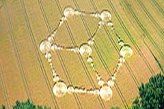 Morrens, nr Lausanne, Switzerland crop circle, aerial photo 6