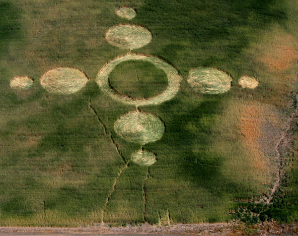 Wilbur, Washington, USA crop circle, aerial photo 2