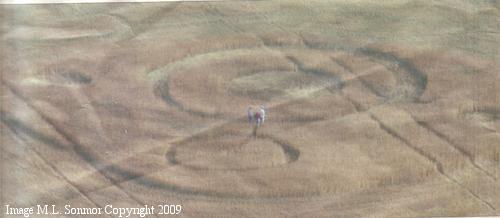 Crop Circle Stettler, Alberta, Canada crop circle, aerial photo 2