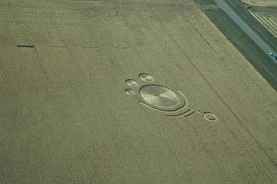 Moose Jaw, Canada crop circle, aerial photo 2