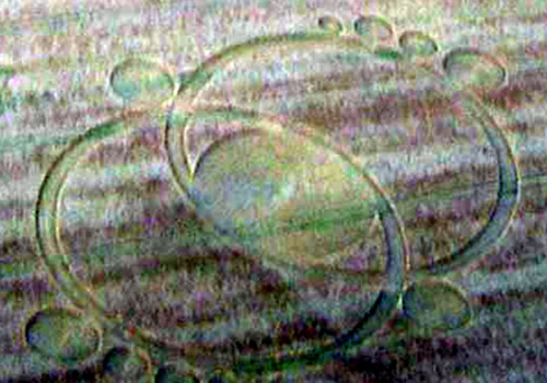 Bourges, France crop circle, aerial photo 2