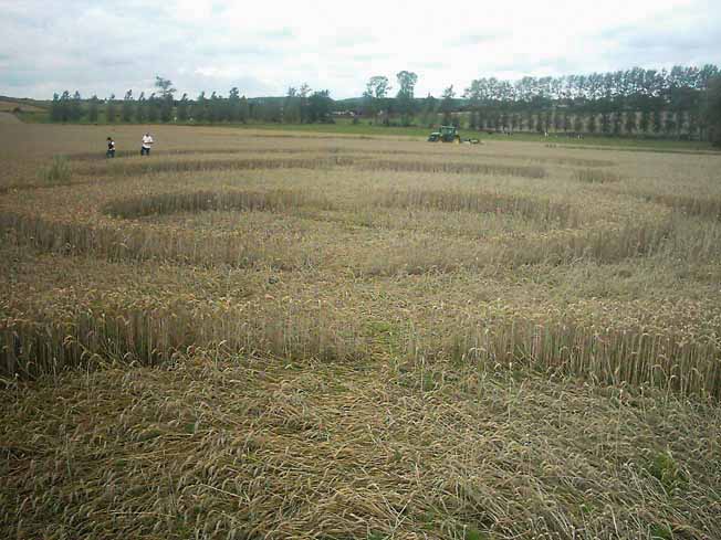 Crop Circle atHérange en Moselle, France crop circle, aerial photo 2