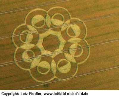 Wolbrechtshausen, Niedersachsen, Germany crop circle, aerial photo 4