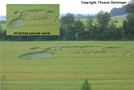 Pfaffenhofen a.d, Bayern (Bavaria), Germany crop circle, aerial photo 2