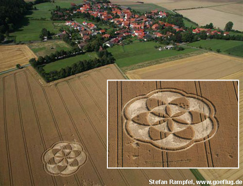 Meensen, Niedersachsen (Lower Saxony), Germany crop circle, aerial photo 2