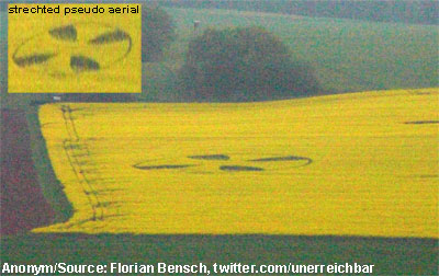 Wattenbach, Hessen (Hessia), Germany crop circle, aerial photo 2