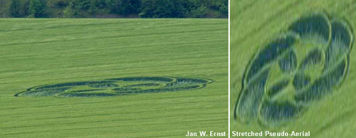 ZIERENBERG, HESSEN (Hessia), Germany crop circle, aerial photo 2