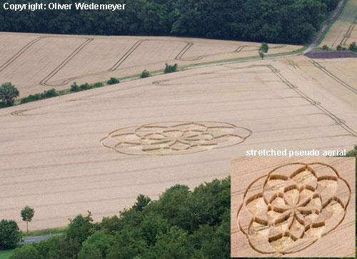 Burg Plesse (Eddigehausen, Niedersachsen, Germany crop circle, aerial photo 2