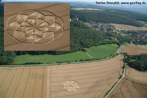 Burg Plesse (Eddigehausen, Niedersachsen, Germany crop circle, aerial photo 3