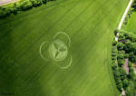 Ehlen, Hessen (Hessia), Germany crop circle, aerial photo 3