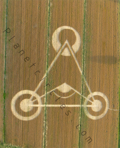 Castelfranco-Nonantola (MO), Italy crop circle, aerial photo 2