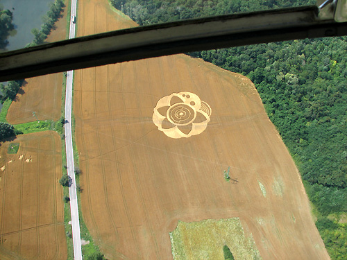 Kozarovce, Tlmace, Slovakia crop circle, aerial photo 2