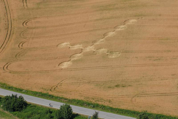 Crop Circle atSveti Martin, Croatia crop circle, aerial photo 3